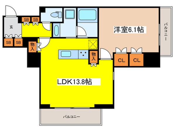 プライムメゾン西早稲田の物件間取画像